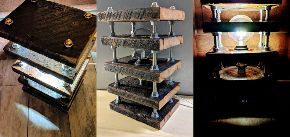 Pallet Board Lamp